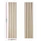 Artiss 2X Blockout Curtains Blackout Window Curtain Eyelet 140x230cm Beige | Auzzi Store