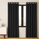 Artiss 2X Blockout Curtains Blackout Window Curtain Eyelet 140x230cm Black | Auzzi Store