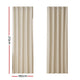 Artiss 2X Blockout Curtains Blackout Window Curtain Eyelet 180x213cm Beige | Auzzi Store