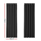 Artiss 2X Blockout Curtains Blackout Window Curtain Eyelet 180x213cm Black | Auzzi Store