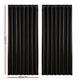 Artiss 2X Blockout Curtains Blackout Window Curtain Eyelet 300x230cm Black | Auzzi Store