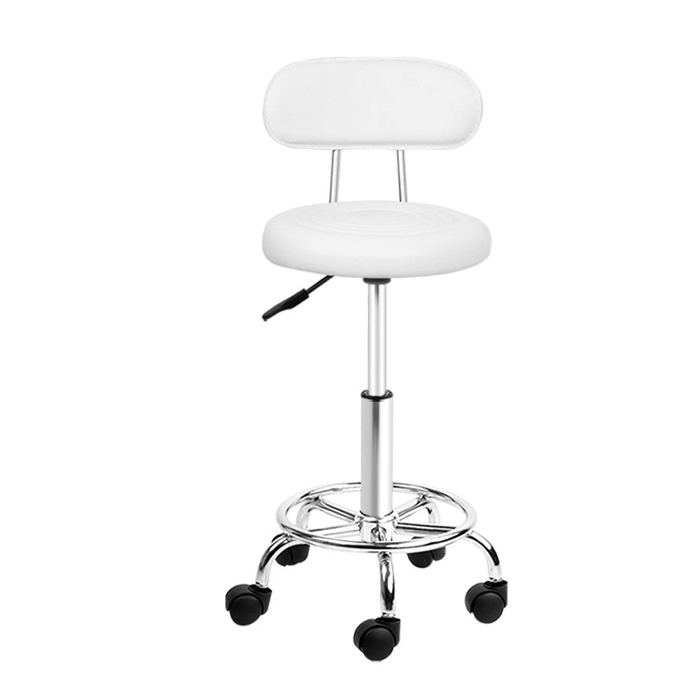 Artiss 2X Saddle Salon Stool Swivel Backrest Chair Barber Chair Hydraulic Lift | Auzzi Store