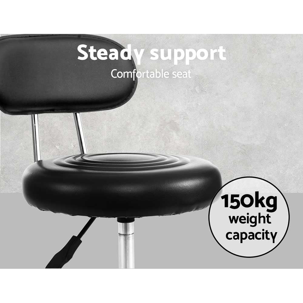 Artiss 2X Salon Stool Swivel Backrest Chair Barber Hairdressing Hydraulic Height | Auzzi Store