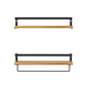 Artiss 2x Floating Wall Shelves Brackets Towel Rail Rack DIY Wall Mount Rack | Auzzi Store