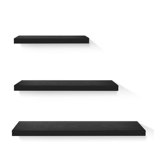 Artiss 3 Piece Floating Wall Shelves - Black | Auzzi Store