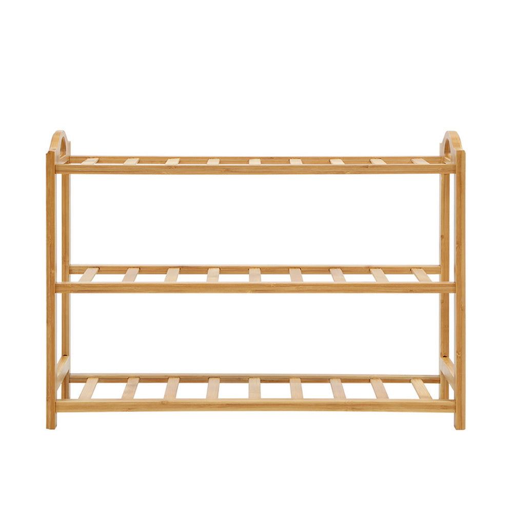 Artiss 3 Tiers Bamboo Shoe Rack Storage Organiser Wooden Shelf Stand Shelves | Auzzi Store