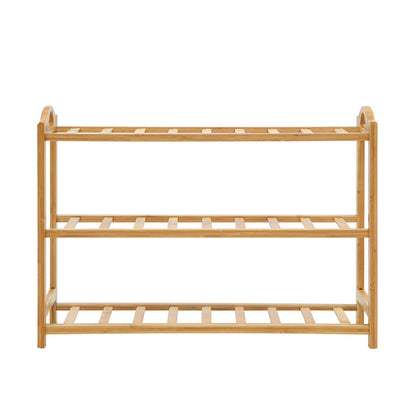 Artiss 3 Tiers Bamboo Shoe Rack Storage Organiser Wooden Shelf Stand Shelves | Auzzi Store