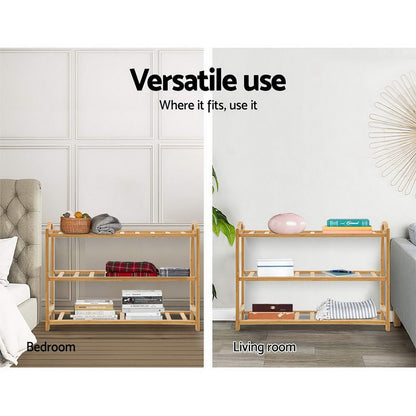 Artiss 3 Tiers Bamboo Shoe Rack Storage Organiser Wooden Shelf Stand Shelves | Auzzi Store