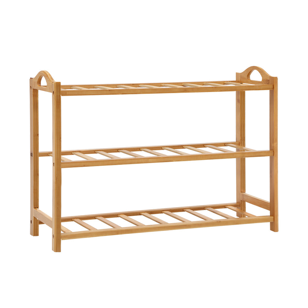 Artiss 3 Tiers Bamboo Shoe Rack Storage Organiser Wooden Shelf Stand Shelves | Auzzi Store