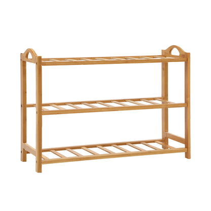 Artiss 3 Tiers Bamboo Shoe Rack Storage Organiser Wooden Shelf Stand Shelves | Auzzi Store
