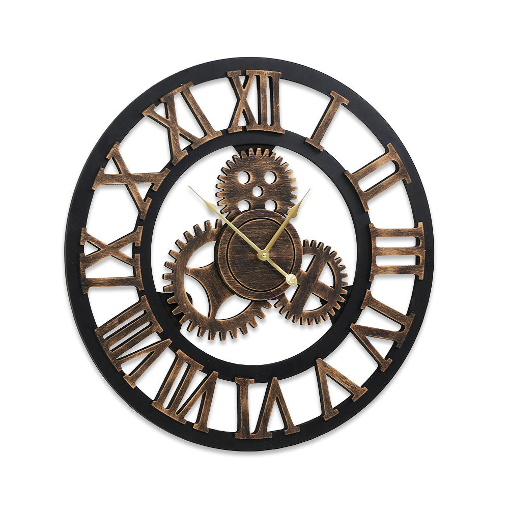Artiss 60CM Wall Clock Modern Large Vintage Luxury Art Clock Home Decor Black | Auzzi Store
