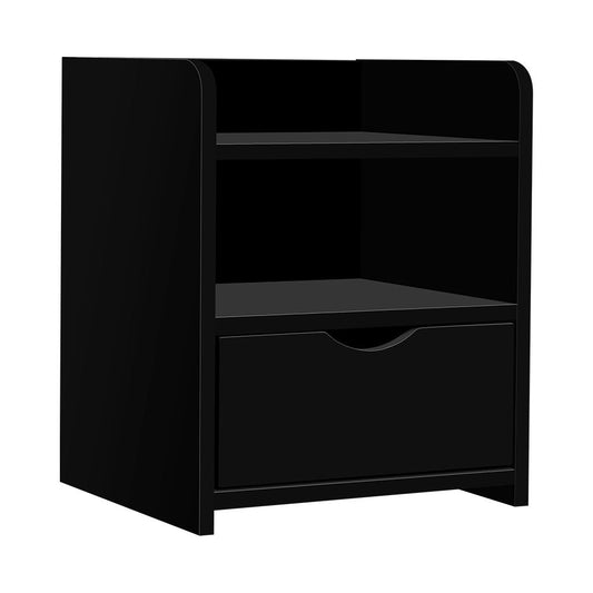 Artiss Bedside Table Drawer - Black | Auzzi Store