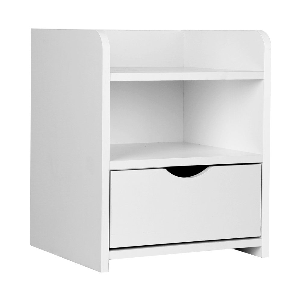 Artiss Bedside Table Drawer - White | Auzzi Store