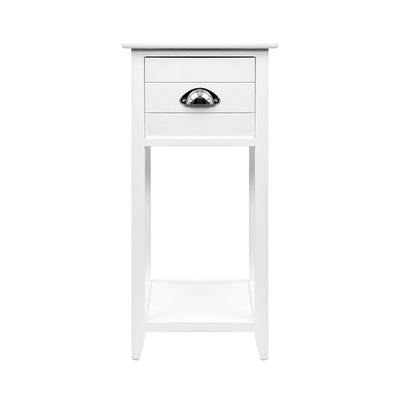 Artiss Bedside Table Vintage - THYME White