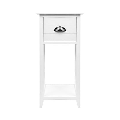 Artiss Bedside Table Nightstand Drawer Storage Cabinet Lamp Side Shelf White | Auzzi Store