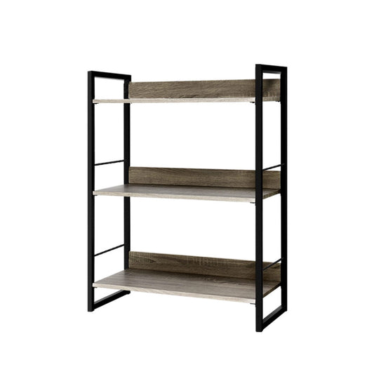 Artiss Bookshelf Display Shelves Metal Bookcase Wooden Book Shelf Wall Storage | Auzzi Store