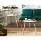 Artiss Coffee Table Round Side End Tables Bedside Furniture Wooden Scandinavian | Auzzi Store