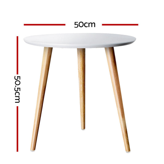Artiss Coffee Table Round Side End Tables Bedside Furniture Wooden Scandinavian | Auzzi Store