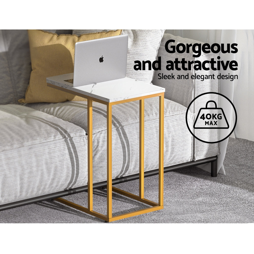 Artiss Coffee Table Side Table Laptop Desk Bedside Sofa Wooden Table Marbel | Auzzi Store