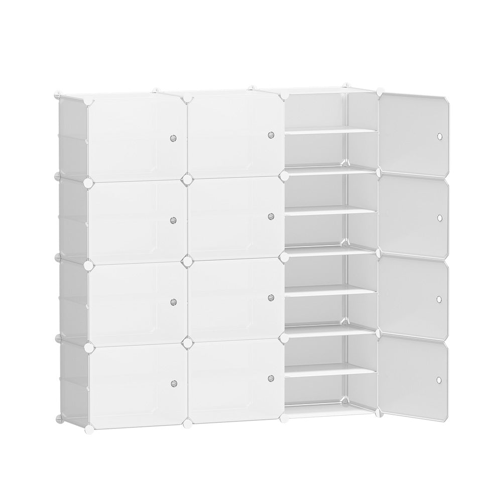 Artiss DIY Shoe Box Shoe Cabinet White Storage Cube Portable Organiser Stand | Auzzi Store