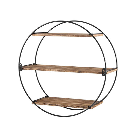 Artiss Floating Wall Shelves Brackets Round 3 Tiers Display DIY Wall Mount Rack | Auzzi Store