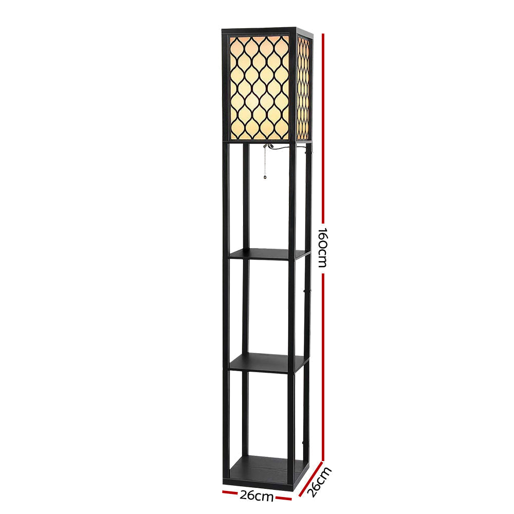 Artiss Floor Lamp Storage Shelf LED Lamps Vintage Standing Reading Light Bedroom | Auzzi Store