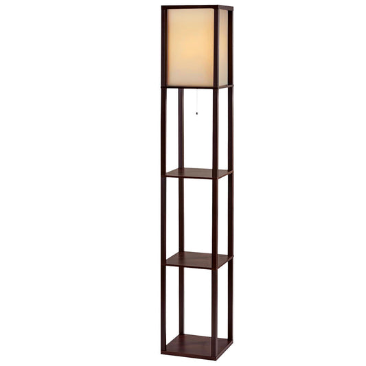 Artiss Floor Lamp Vintage Reding Light Stand Wood Shelf Storage Organizer Home | Auzzi Store