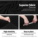 Artiss High Stretch Sofa Cover Couch Lounge Protector Slipcovers 3 Seater Black | Auzzi Store