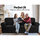 Artiss High Stretch Sofa Cover Couch Lounge Protector Slipcovers 3 Seater Black | Auzzi Store