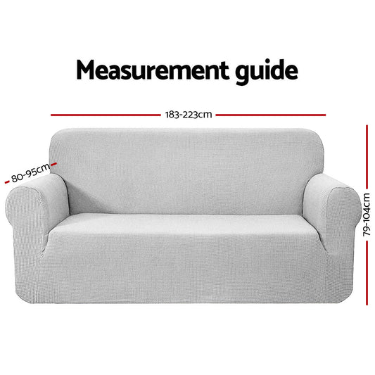 Artiss High Stretch Sofa Cover Couch Lounge Protector Slipcovers 3 Seater Grey | Auzzi Store
