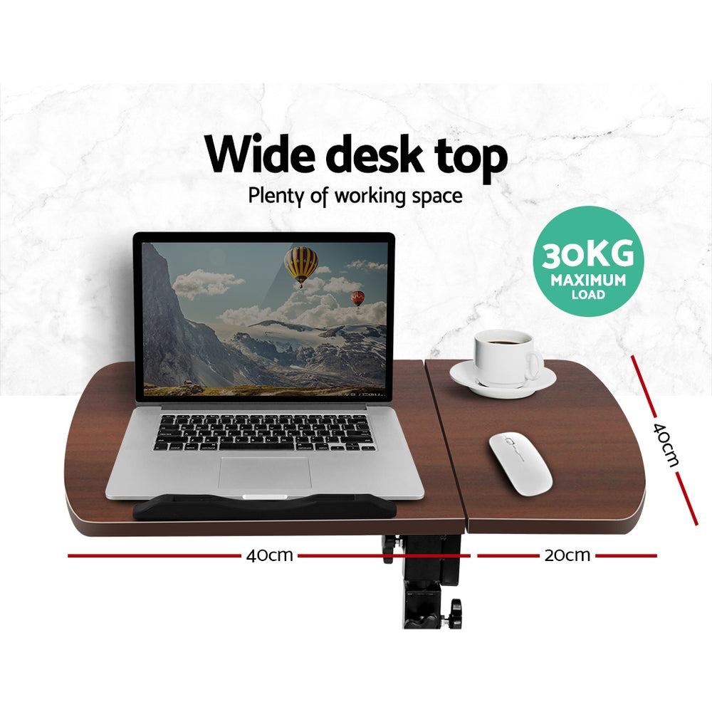 Artiss Laptop Table Desk Adjustable Stand - Walnut | Auzzi Store