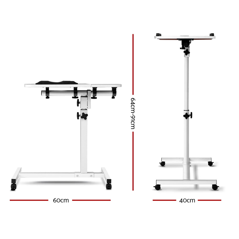 Artiss Laptop Table Desk Adjustable Stand - White | Auzzi Store