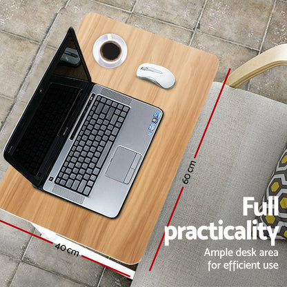 Artiss Laptop Table Desk Portable - Light Wood | Auzzi Store