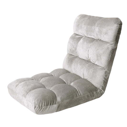 Artiss Lounge Sofa Floor Recliner Futon Chaise Folding Couch Grey | Auzzi Store