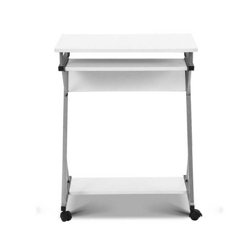 Artiss Metal Pull Out Table Desk - White | Auzzi Store