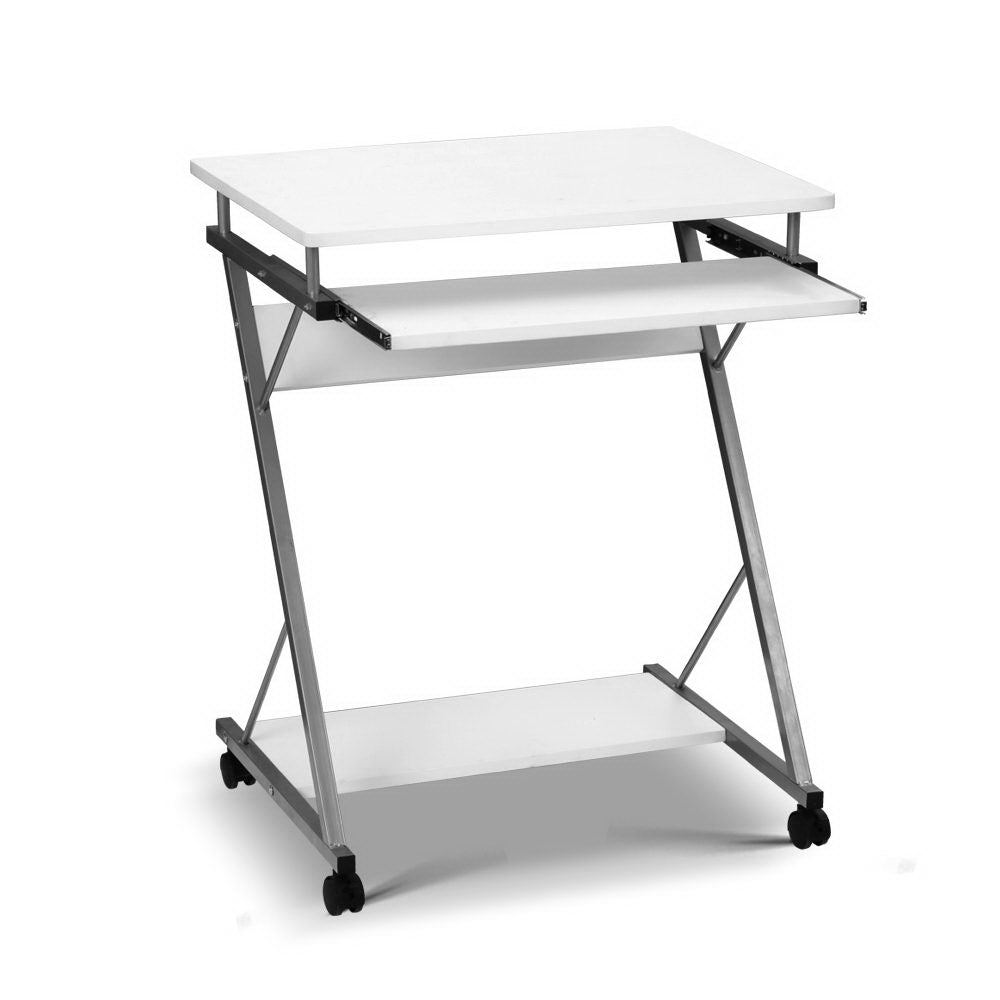 Artiss Metal Pull Out Table Desk - White | Auzzi Store