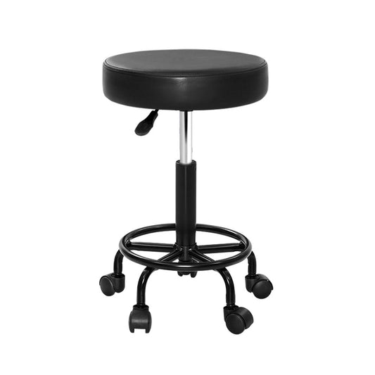 Artiss Round Salon Stool Stools Black Swivel Barber Hair Hydraulic Chairs Lift | Auzzi Store