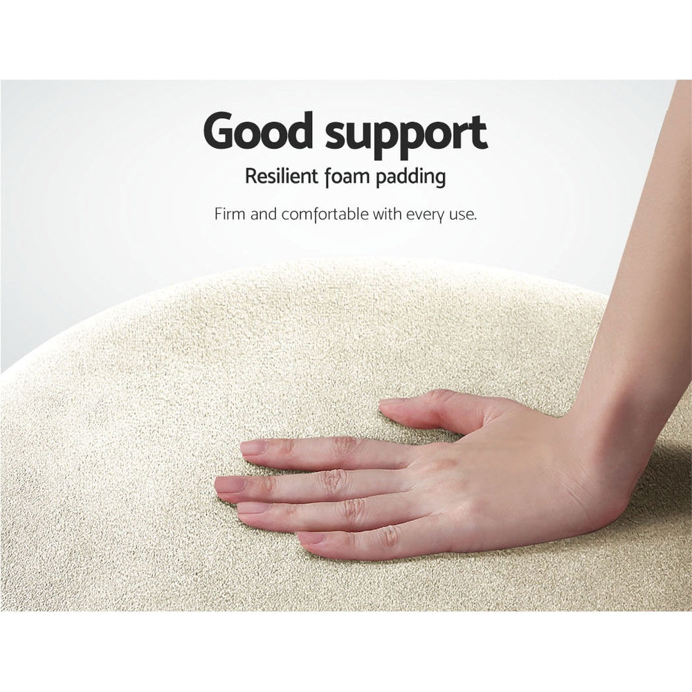 Artiss Round Velvet Foot Stool Ottoman Foot Rest Pouffe Padded Seat Footstool | Auzzi Store