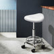 Artiss Saddle Salon Stool White PU Swivel Barber Hair Dress Chair Hydraulic Lift | Auzzi Store