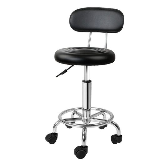 Artiss Salon Stool Swivel Chair Backrest Barber Hairdressing Hydraulic Height | Auzzi Store
