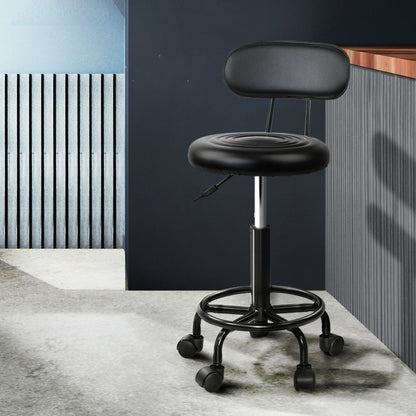 Artiss Salon Stool Swivel Chairs with Back Barber Beauty Hydralic Lift | Auzzi Store