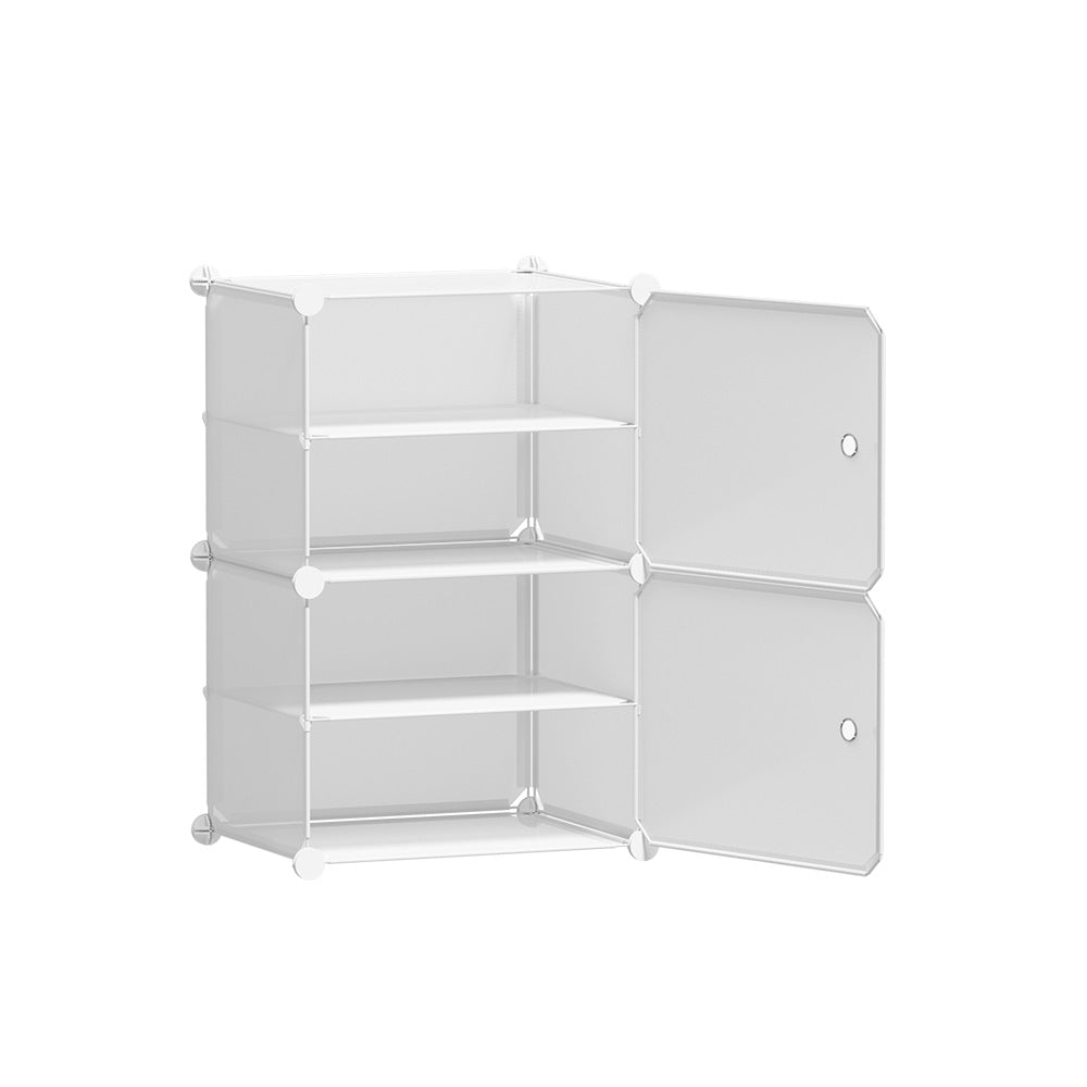 Artiss Shoe Cabinet DIY Shoe Box White Storage Cube Portable Organiser Stand | Auzzi Store