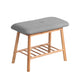 Artiss Shoe Rack Seat Bench Chair Shelf Organisers Bamboo Grey | Auzzi Store