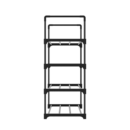 Artiss Shoe Rack Stackable 4 Tiers 80cm Shoes Shelves Storage Stand Black | Auzzi Store