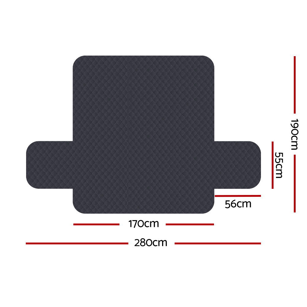 Artiss Sofa Cover Quilted Couch Covers 100% Water Resistant 3 Seater Dark Grey | Auzzi Store