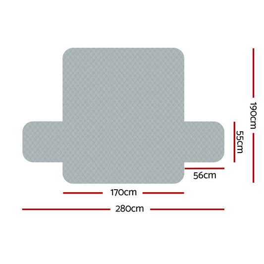 Artiss Sofa Cover Quilted Couch Covers 100% Water Resistant 3 Seater Grey | Auzzi Store