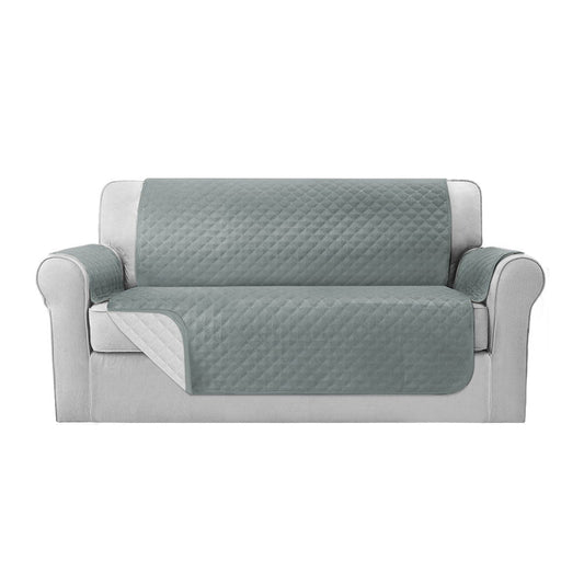 Artiss Sofa Cover Quilted Couch Covers 100% Water Resistant 3 Seater Grey | Auzzi Store