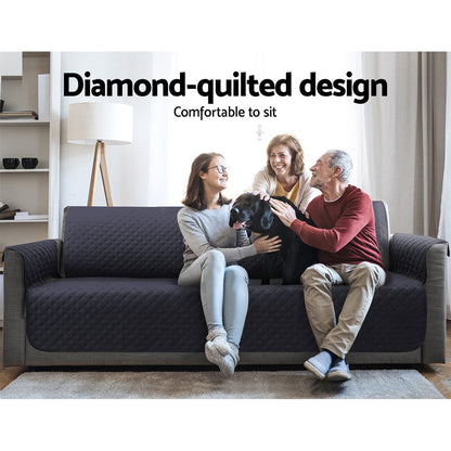 Artiss Sofa Cover Quilted Couch Covers 100% Water Resistant 4 Seater Dark Grey | Auzzi Store