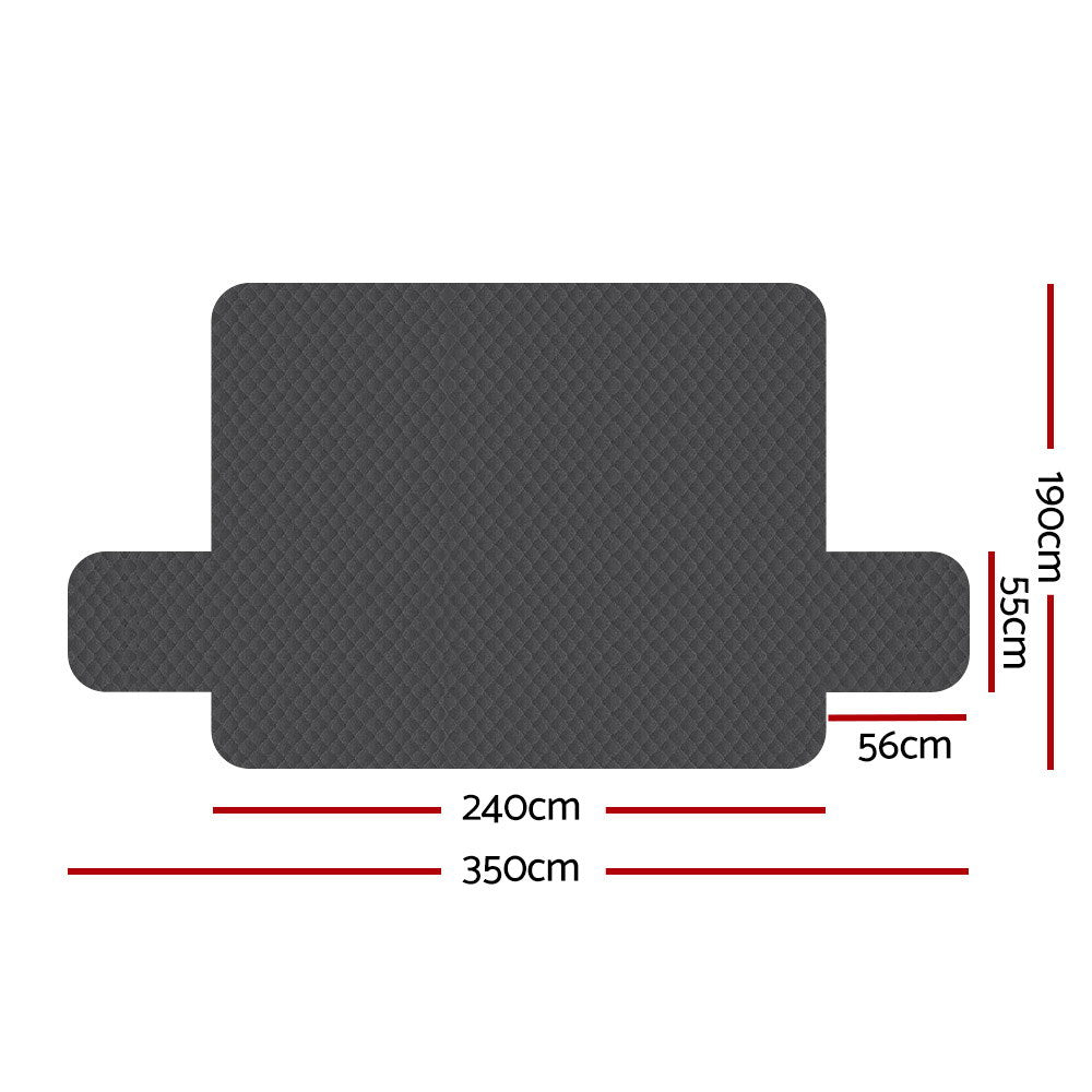 Artiss Sofa Cover Quilted Couch Covers 100% Water Resistant 4 Seater Dark Grey | Auzzi Store
