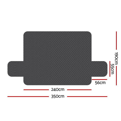 Artiss Sofa Cover Couch Covers 4 Seater 100% Water Resistant Dark Grey